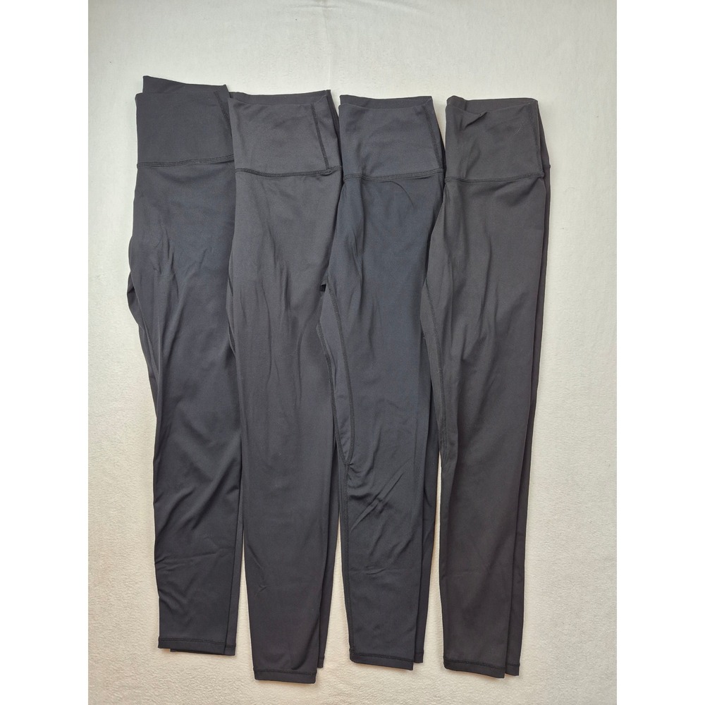 Lot of 4 Colorfulkoala High Waisted Leggings Women Large Black Yoga Pants